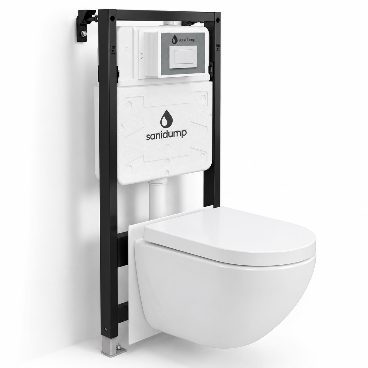 sanidump Wall-Hung Toilet Installation Frame with Concealed Cistern