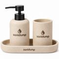 sanidump Sandstone Textured Ceramic Bathroom Set