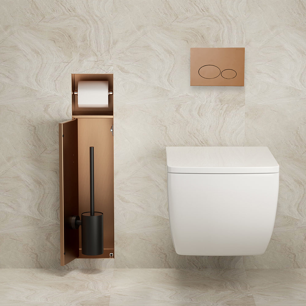 sanidump Wall-Mounted Bathroom Toilet Paper & Toilet Brush Set